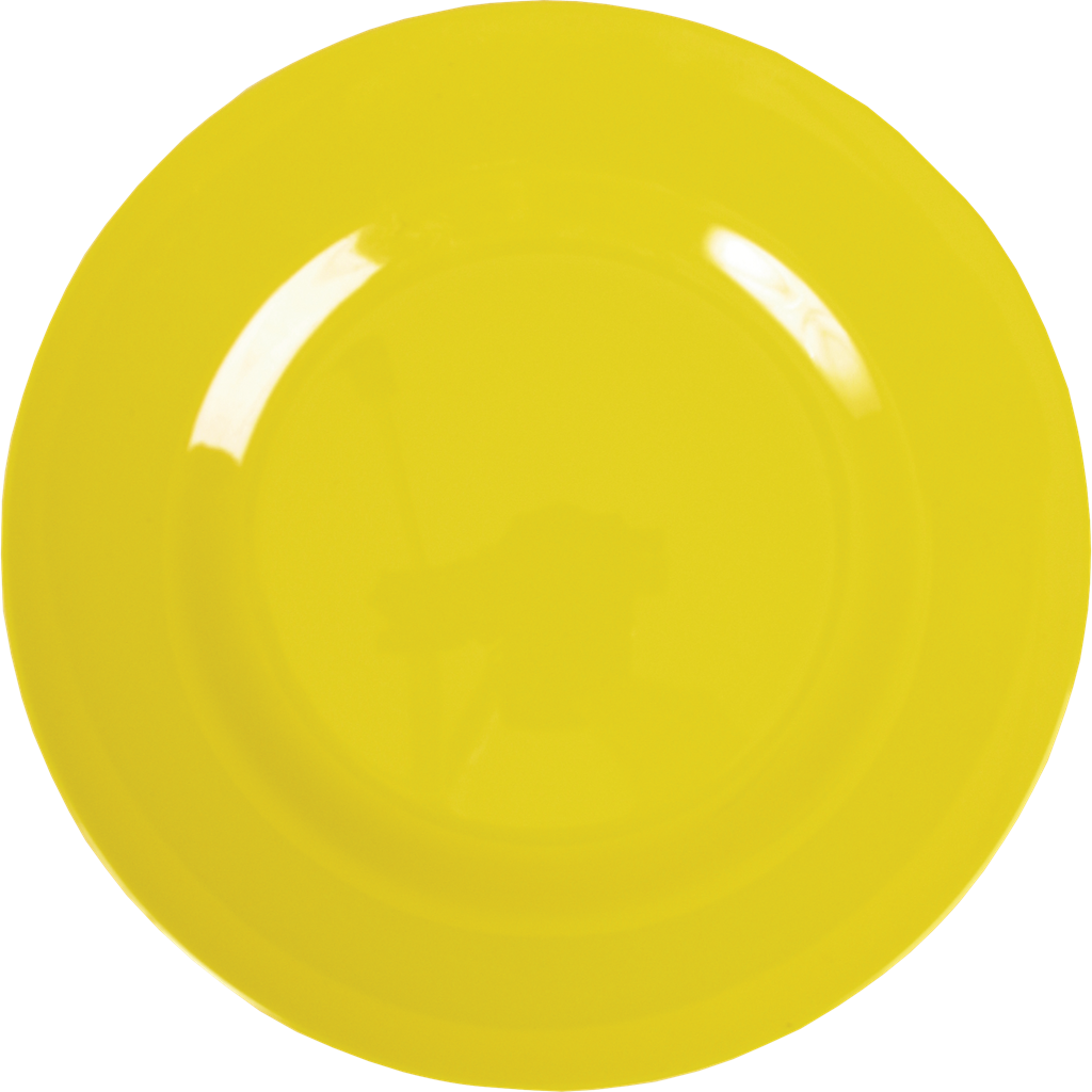 Yellow Melamine Round Dinner Plate by Rice DK Vibrant Home